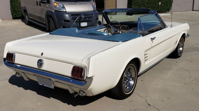 1966 White Ford Mustang Convertible