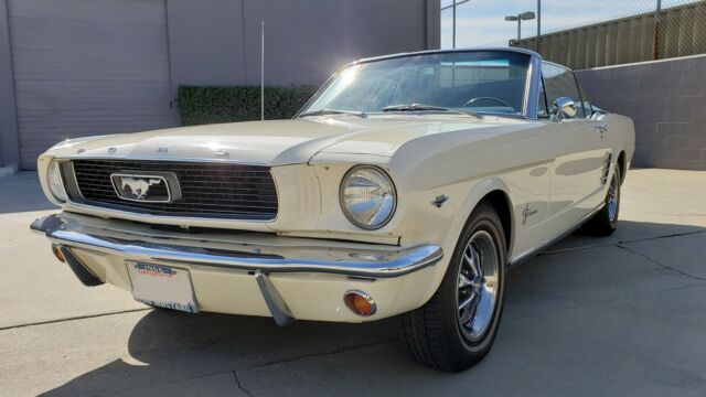 1966 White Ford Mustang Convertible