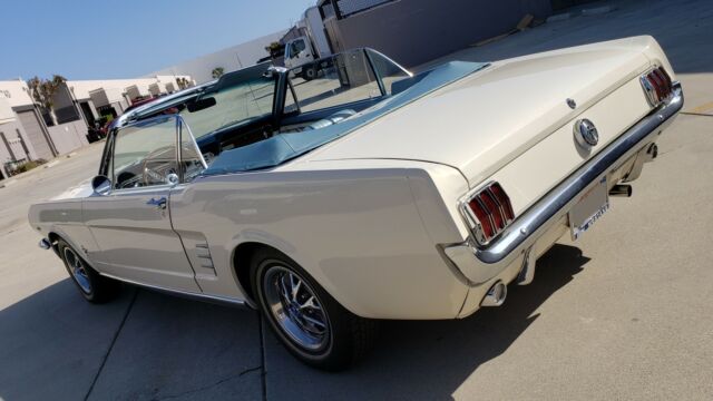 1966 White Ford Mustang Convertible