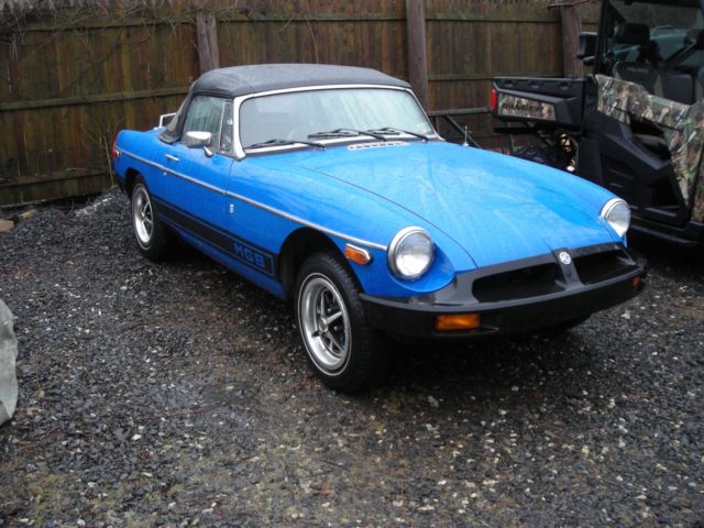 1977 Blue MG MGB Convertible