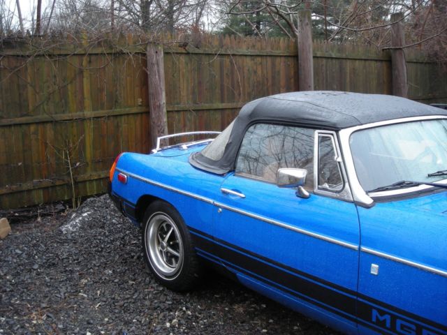 1977 Blue MG MGB Convertible