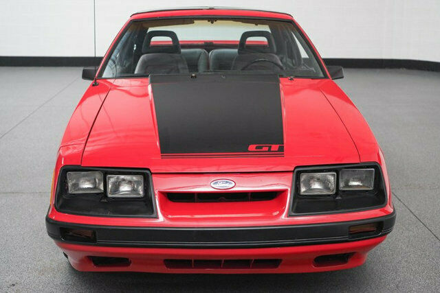 1985 Red Ford Mustang
