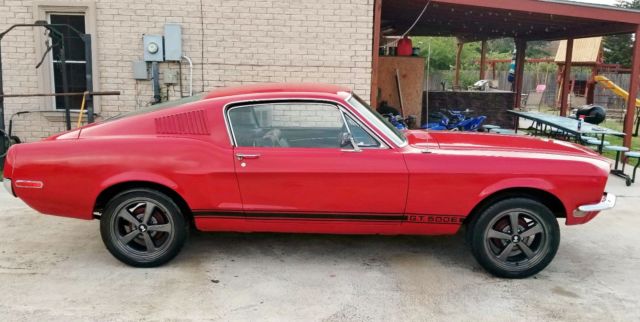 1968 Red Ford Mustang Fastback