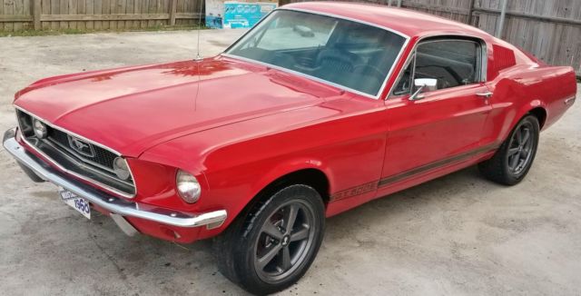 1968 Red Ford Mustang Fastback