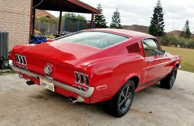 1968 Red Ford Mustang Fastback