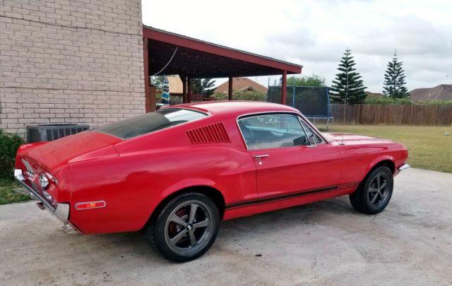 1968 Red Ford Mustang Fastback
