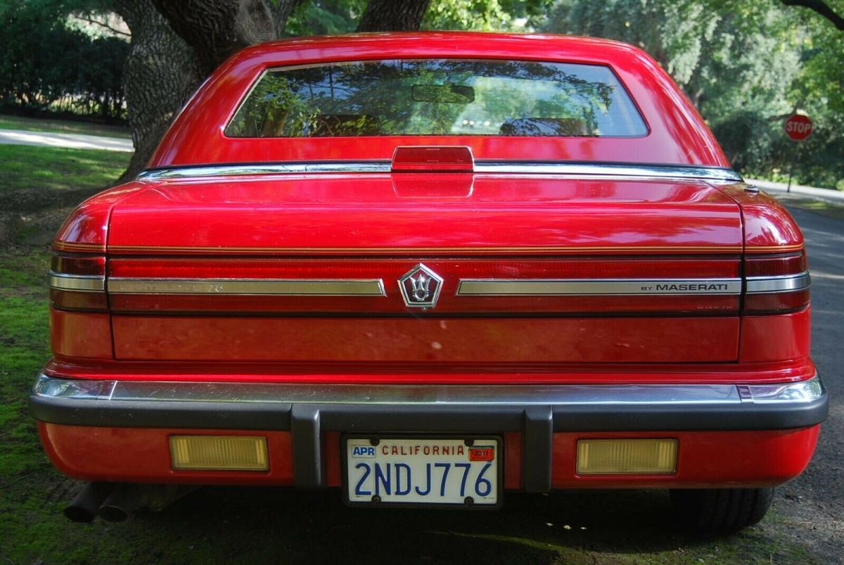 1989 Red Chrysler TC by Maserati Convertible