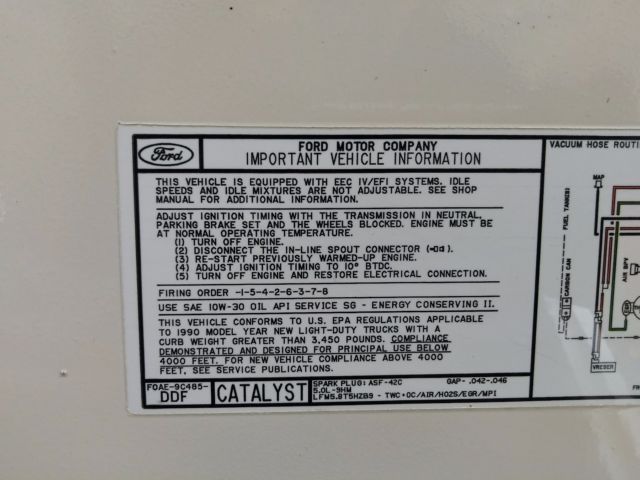 1990 CREAM Ford F-150 Standard Cab Pickup