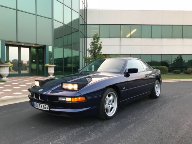 1992 Blue BMW 8-Series Coupe