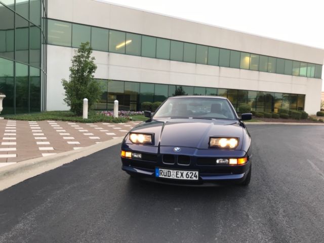 1992 Blue BMW 8-Series Coupe
