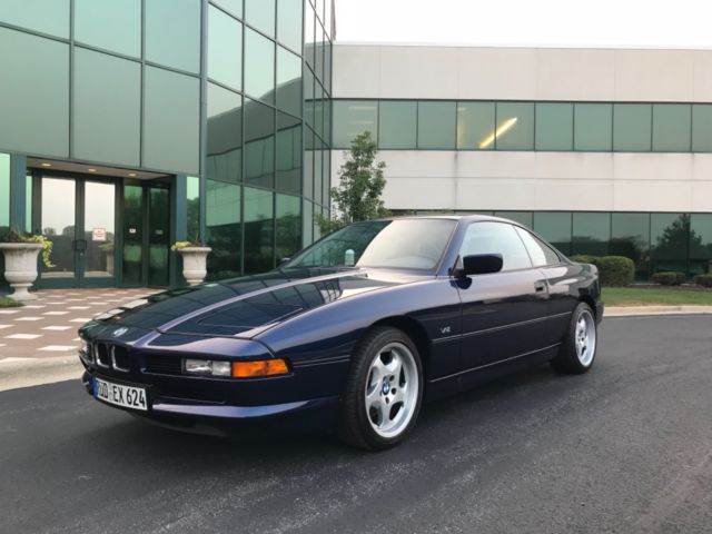 1992 Blue BMW 8-Series Coupe