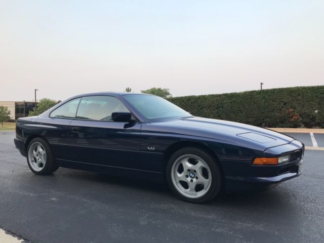 1992 Blue BMW 8-Series Coupe