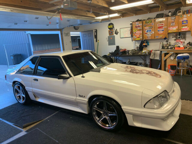 1993 Performance White Ford Mustang Hatchback