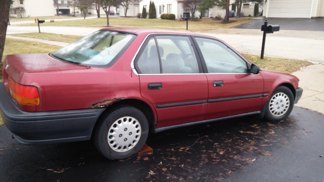 1993 Red Honda Accord Sedan