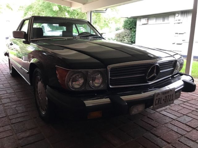 1986 Black Mercedes-Benz SL-Class Convertible