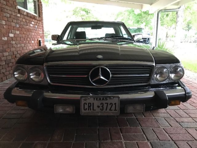 1986 Black Mercedes-Benz SL-Class Convertible