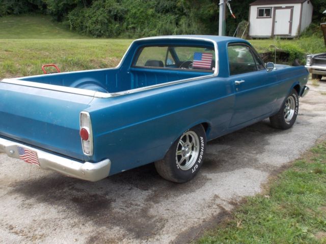 1966 Blue Ford Ranchero Standard Cab Pickup