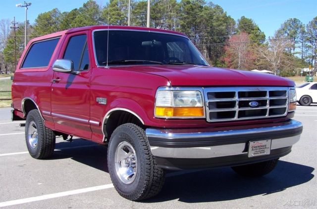 1993 Burgundy Ford Bronco SUV