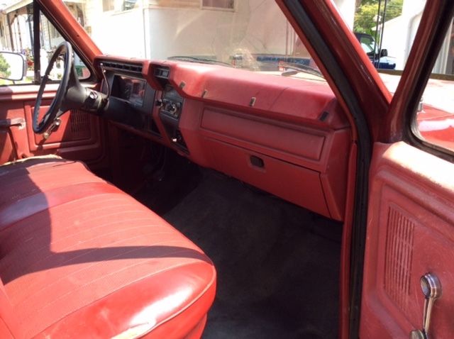1982 Burgundy Ford F-100
