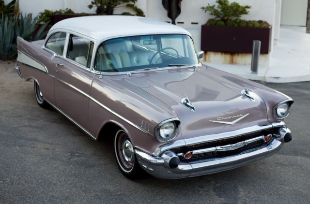 1957 Silver Chevrolet Bel Air/150/210 Sedan