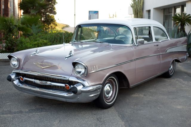 1957 Silver Chevrolet Bel Air/150/210 Sedan
