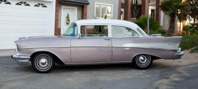 1957 Silver Chevrolet Bel Air/150/210 Sedan