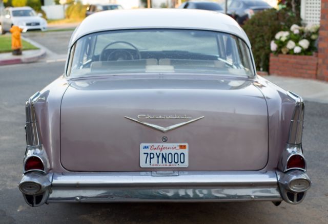 1957 Silver Chevrolet Bel Air/150/210 Sedan