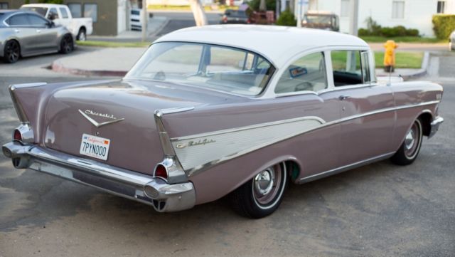 1957 Silver Chevrolet Bel Air/150/210 Sedan