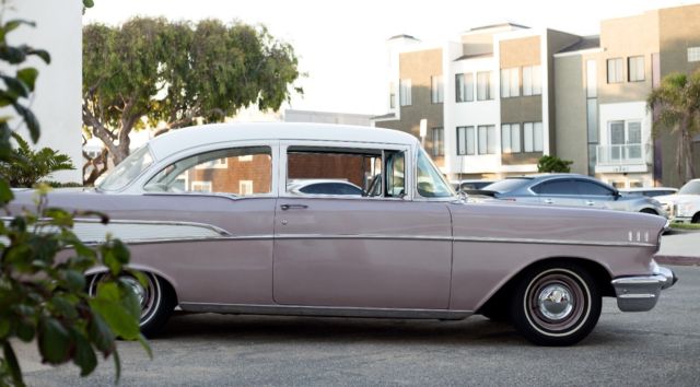 1957 Silver Chevrolet Bel Air/150/210 Sedan