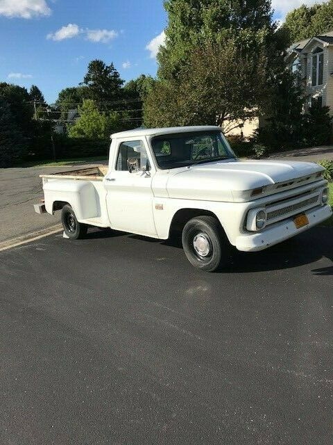 1966 White Chevrolet C-10 Standard Cab Pickup