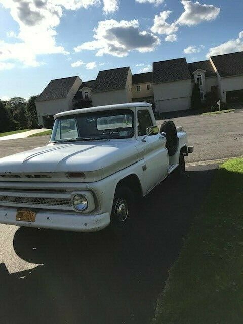 1966 White Chevrolet C-10 Standard Cab Pickup