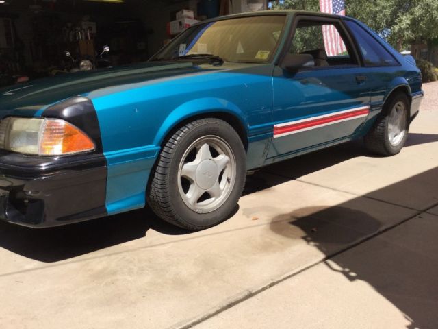 1991 Metallic Teal Ford Mustang