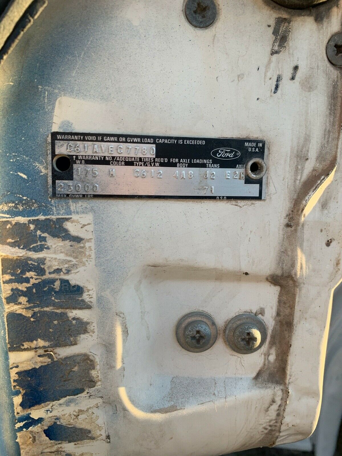 1979 White Ford Other Cab & Chassis