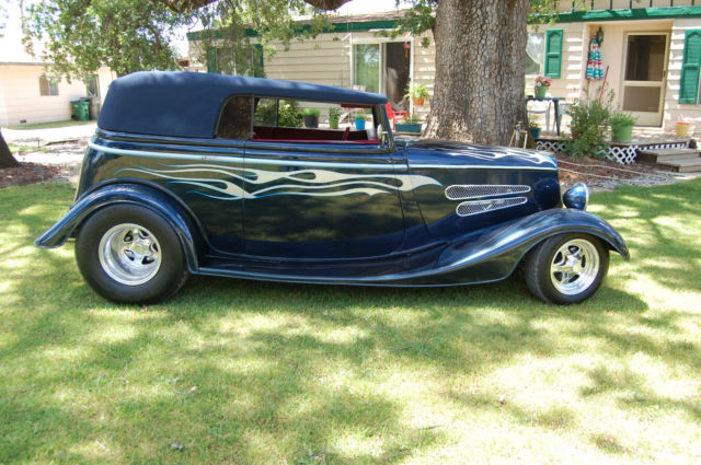 1933 Dark Blue Pearl w/Flames and Cloth Top Ford Other 2 door sedan