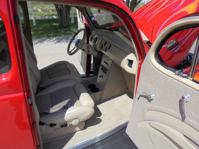 1940 Red Ford Deluxe Coupe Coupe