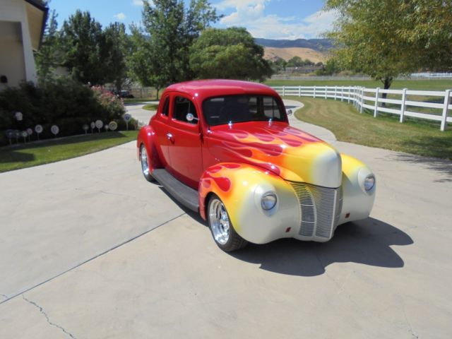 1940 Red Ford Deluxe Coupe Coupe
