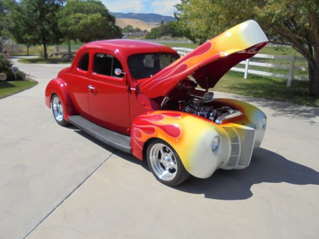 1940 Red Ford Deluxe Coupe Coupe