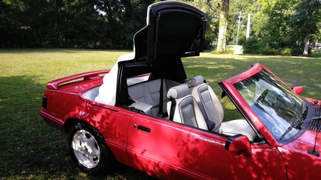 1992 Red Ford Mustang Convertible
