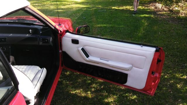 1992 Red Ford Mustang Convertible