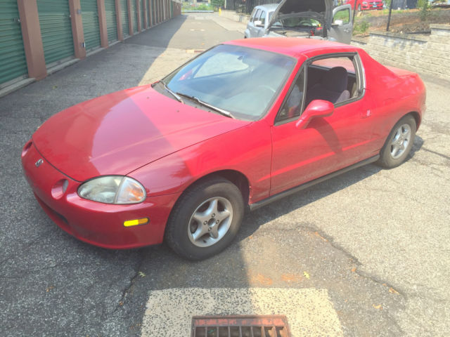 1993 Red Honda Del Sol Coupe