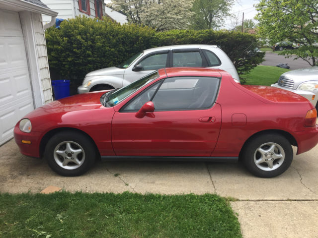 1993 Red Honda Del Sol Coupe