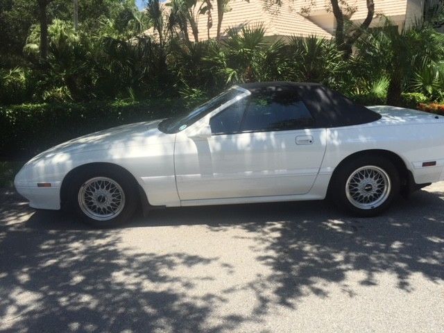 1990 White Mazda RX-7 Convertible