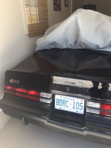 1987 Black Buick Grand National 2 dr "-T"- top model