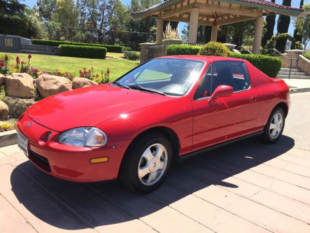 1993 Red Honda Del Sol Coupe