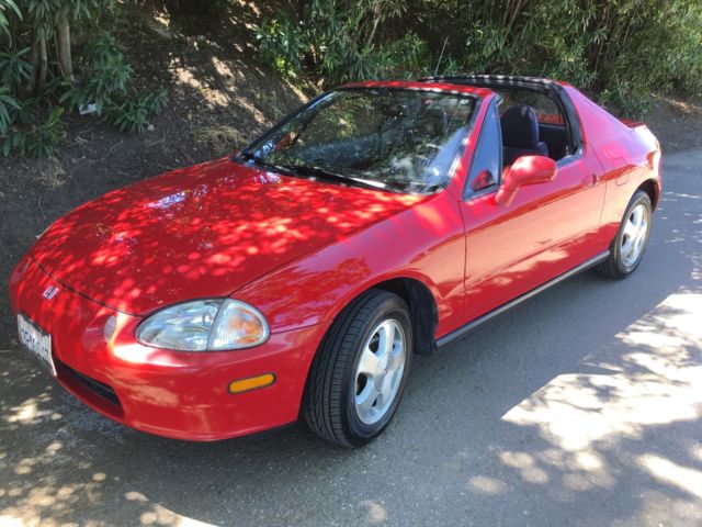 1993 Red Honda Del Sol Coupe
