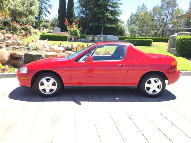 1993 Red Honda Del Sol Coupe