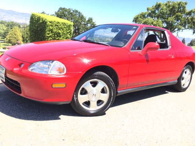1993 Red Honda Del Sol Coupe
