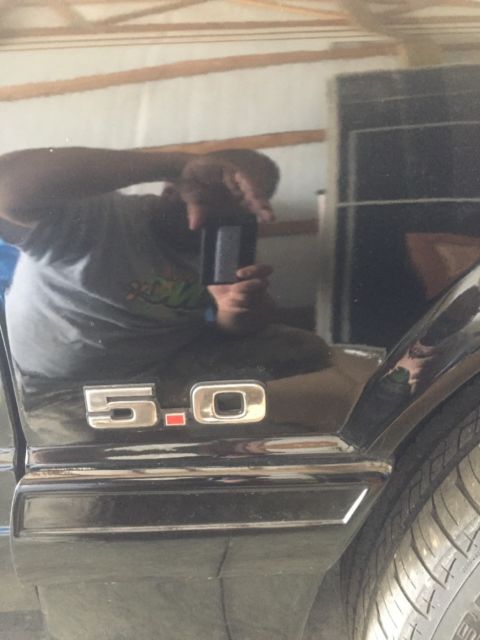 1989 Black Ford Mustang Convertible