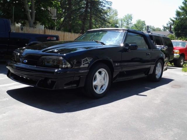 1989 Black Ford Mustang Convertible