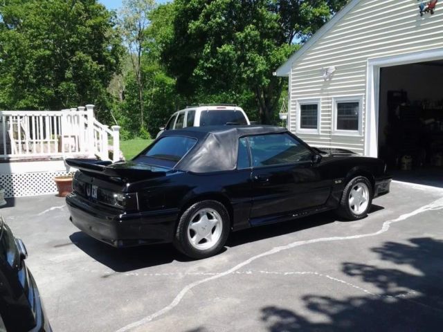 1989 Black Ford Mustang Convertible